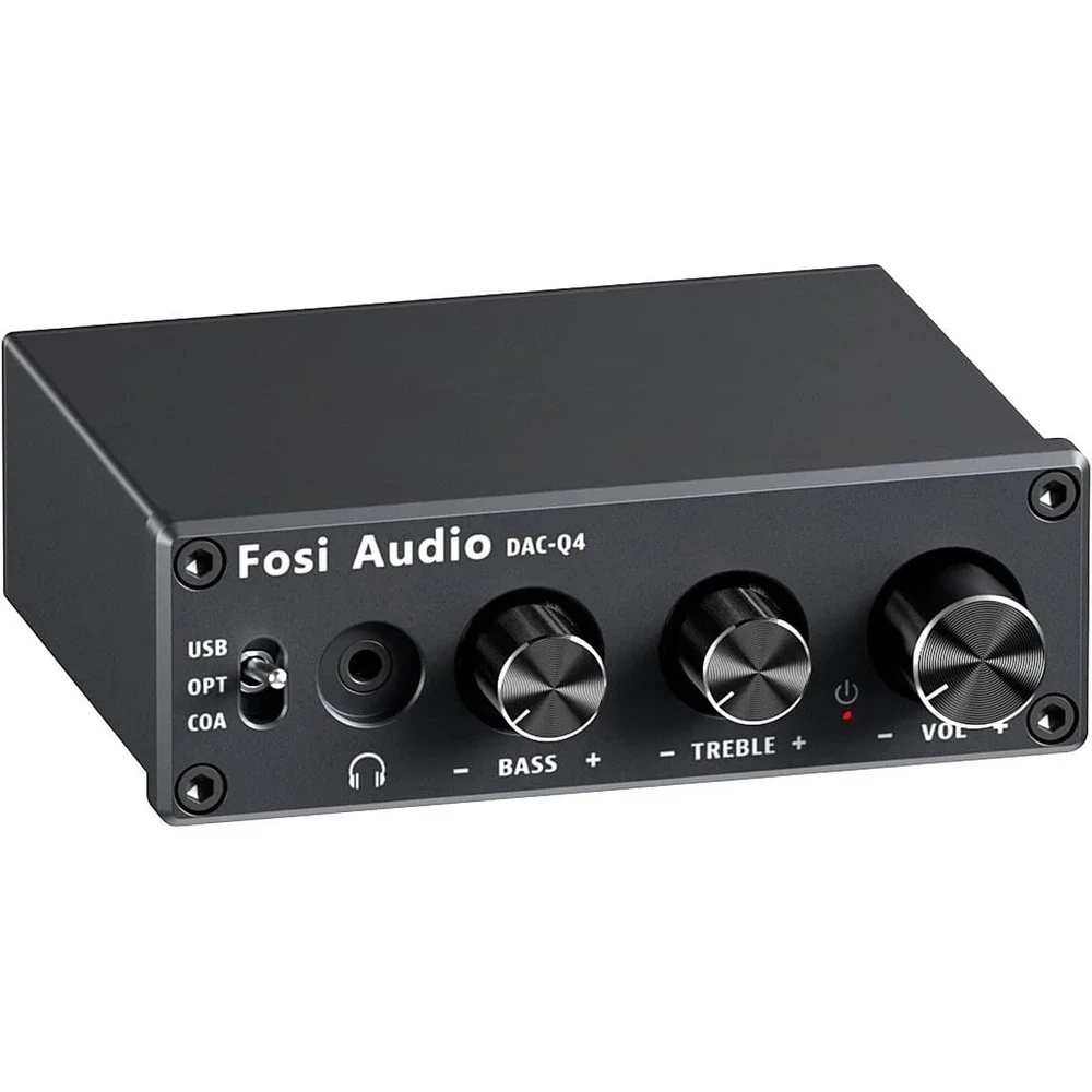 Fosi Audio Q4 DAC Headphone Amp USB Optical Coaxial 3.5mm RCA Desktop‎ Converter